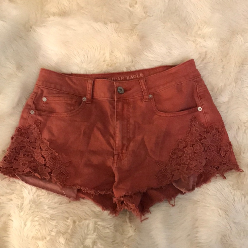 American Eagle Orange Shorts